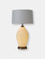 Santa Clara Bone Porcelain Table Lamp with Nightlight - 28", Weathered Brass and Walnut, 4-Way Rotary Switch