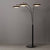 Saucer 3 Light Arc Floor Lamp - Matte Black