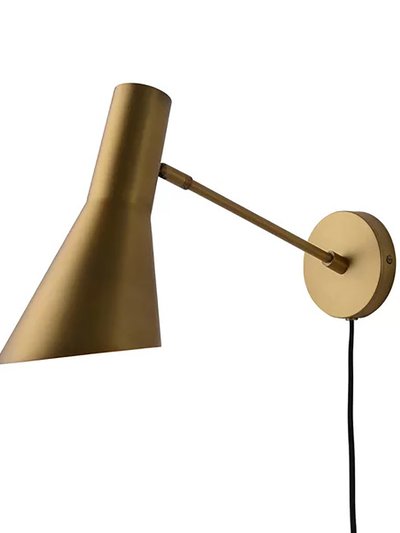 Nova of California Solana Wall Sconce - Brushed Brass, Plug-in with Dimmer Switch product