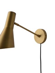 Solana Wall Sconce - Brushed Brass, Plug-in with Dimmer Switch