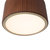 Tambo SemiFlush Mount Ceiling Light - Dark Walnut, Weathered Brass