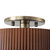 Tambo SemiFlush Mount Ceiling Light - Dark Walnut, Weathered Brass