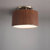 Tambo SemiFlush Mount Ceiling Light - Dark Walnut, Weathered Brass