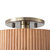 Tambo SemiFlush Mount Ceiling Light - Natural Ash, Weathered Brass