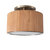 Tambo SemiFlush Mount Ceiling Light - Natural Ash, Weathered Brass