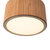 Tambo SemiFlush Mount Ceiling Light - Natural Ash, Weathered Brass