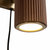 Tambo Wall Sconce - Dark Walnut Wood Finish, Weathered Brass, Dimmer