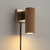 Tambo Wall Sconce - Natural Ash Wood Finish, Weathered Brass, Dimmer