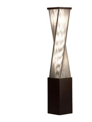 Torque Accent Floor Lamp - 54", Espresso Wood finish, Silver Strings, Dimmer Switch