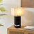 Zen Standing Table Lamp, Dark Brown, Satin Nickel, Night Light