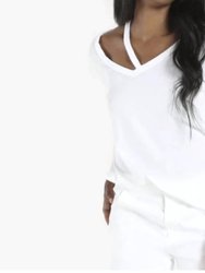 Boot Long Sleeve Top In White