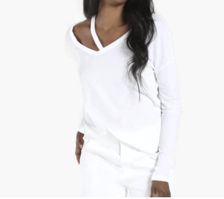 Boot Long Sleeve Top In White