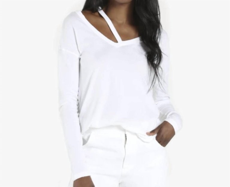 Boot Long Sleeve Top In White - White