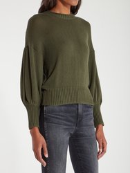 Elsie Drop Shoulder Balloon Sleeve Crewneck Sweater