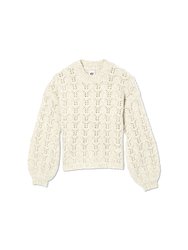 Rhea Balloon Sleeve Pointelle Sweater