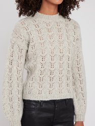 Rhea Balloon Sleeve Pointelle Sweater