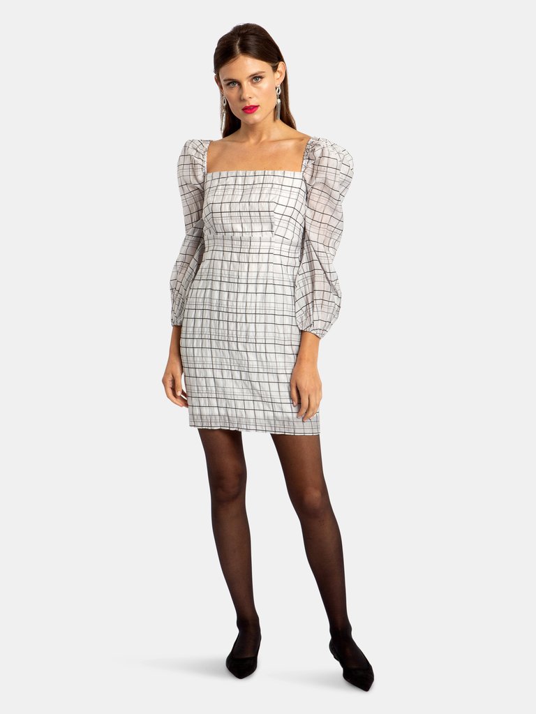 Jami Square Neck Dress - Grey