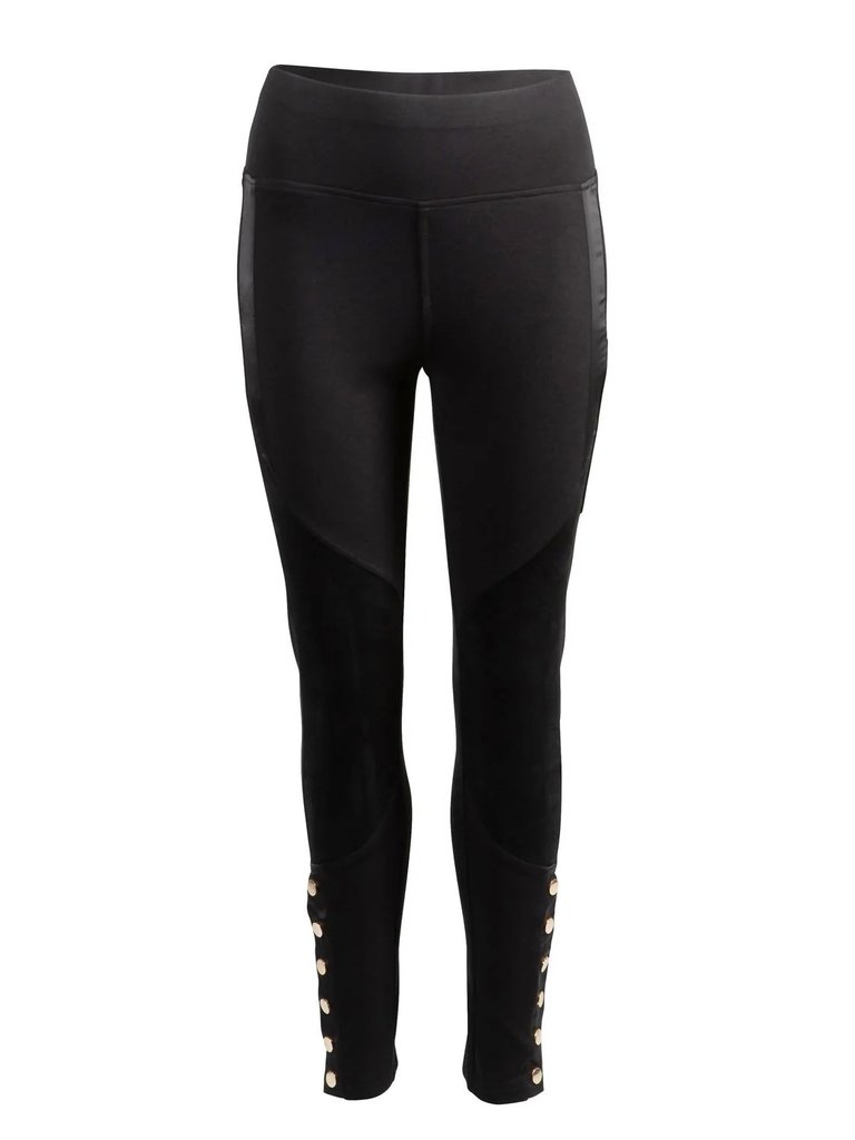 Taia Legging Pants In Black - Black