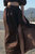 Isabelle Cotton Silk Gathered Skirt - Brown - Brown