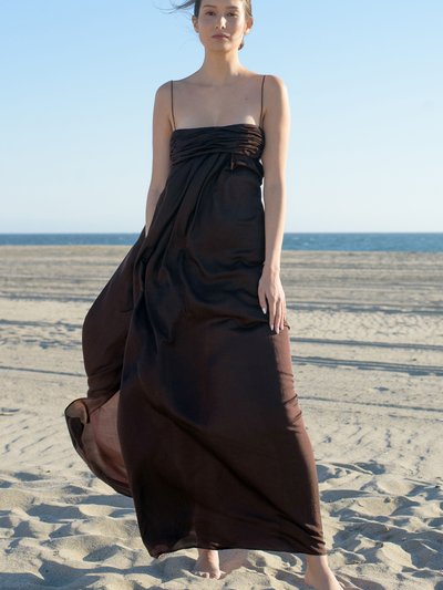 Nuaje Nuaje Isabelle Cotton Silk Maxi Dress - Brown product