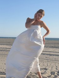 Isabelle Cotton Silk Maxi Dress - White