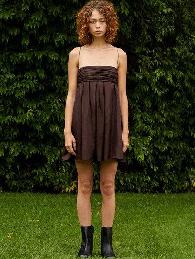 Nuaje Nuaje Isabelle Cotton Silk Mini Dress - Brown product