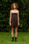 Isabelle Cotton Silk Mini Dress - Brown - Rose Brown