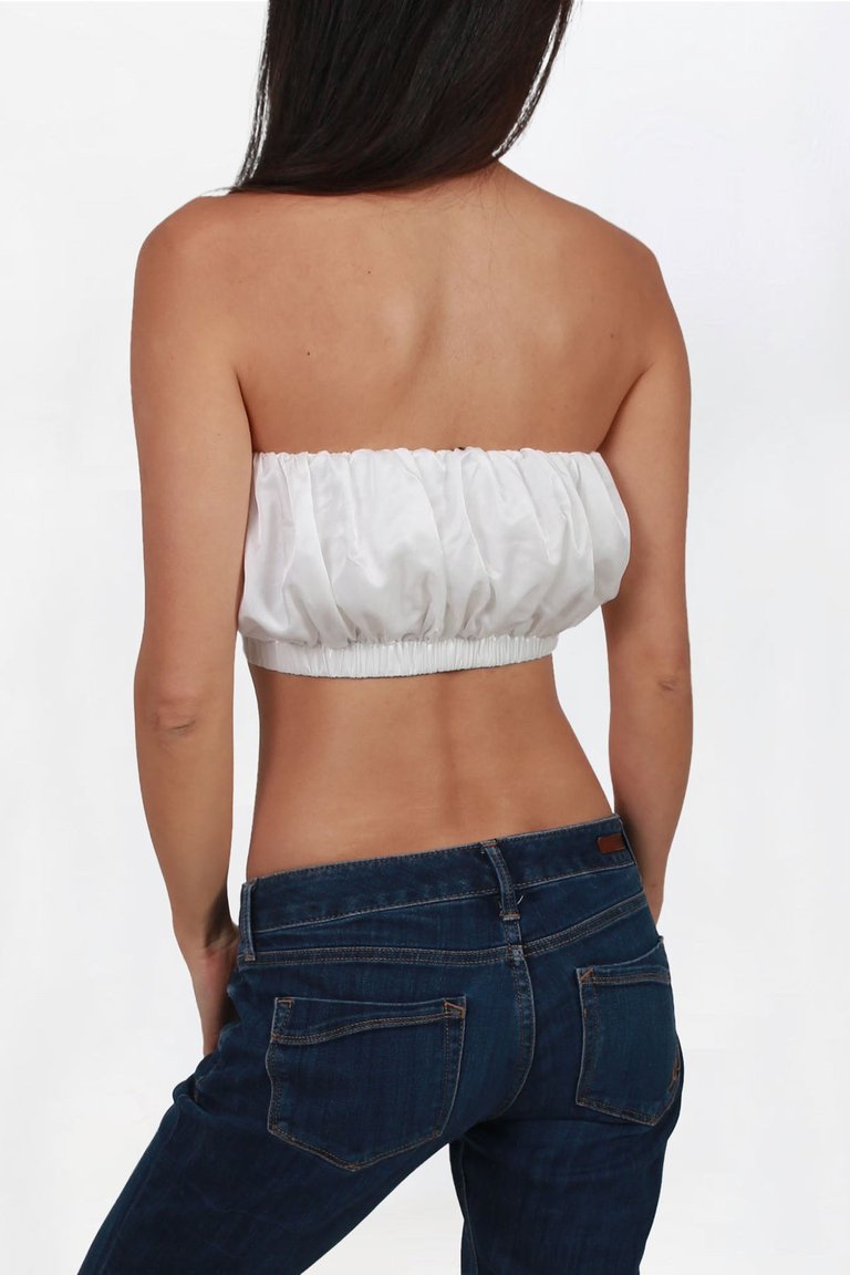 Isabelle Cotton Silk Ruched Bandeau