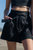 Mia Linen Twill Shorts - Black