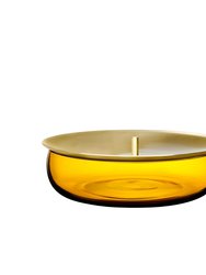 Beret Storage Box Medium With Brass Lid - Amber
