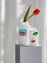 Mini Magnolia Rock And Pop Vase Small - Opal White V1S