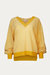 V-Neck Sweater In Yellow/Off White - Yellow/Off White