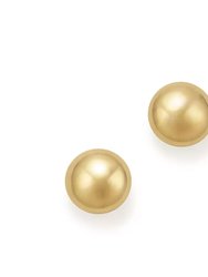 14K Solid Gold Ball Studs - 14K Yellow Gold