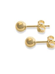 14K Solid Gold Ball Studs