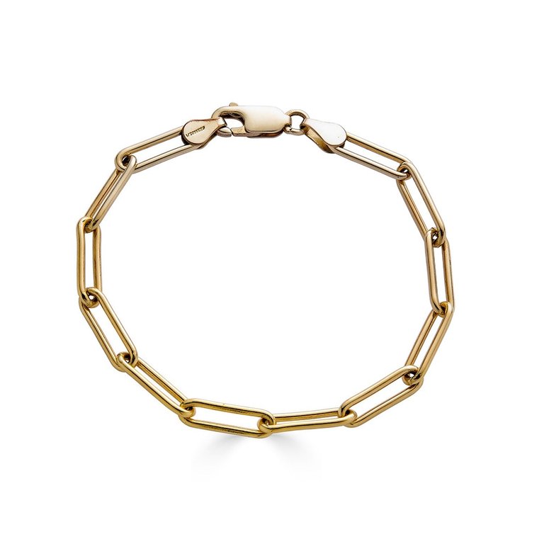 Bold Paperclip Chain Bracelet - Gold