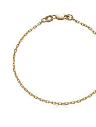 Dainty Diamond Cut Paperclip Chain Bracelet - Gold