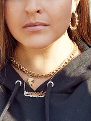 Duotone Nameplate Necklace
