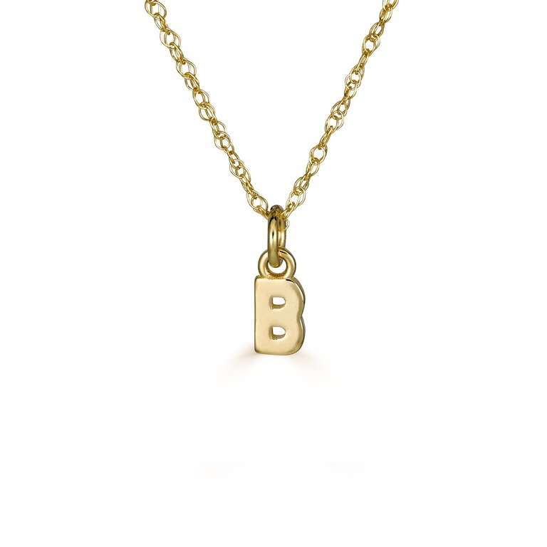 Gold Initial Pendant Necklace