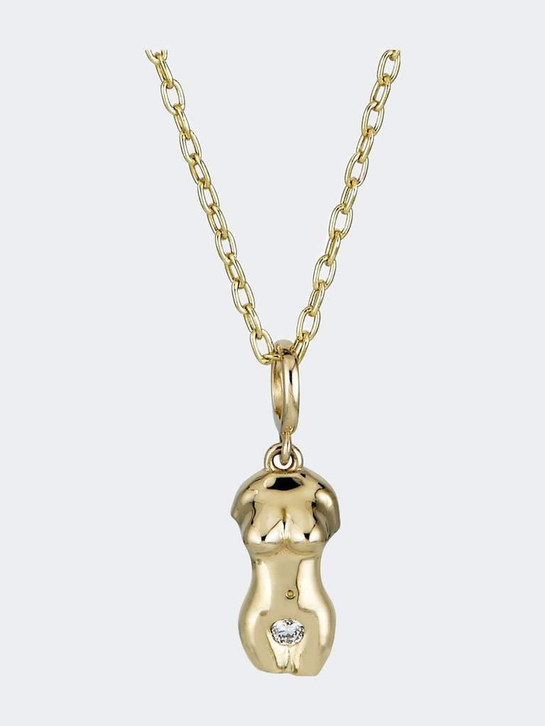 Venus Gold and Diamond Body Necklace - Yellow Gold