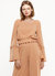 Fringe Cuff Bell Sleeve Top in Apricot