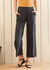 Fringe Hem Cropped Pants in Navy