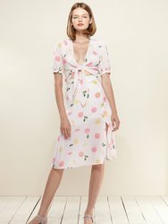 Fruit Punch Button Front Midi Skirt in Fruit Punch