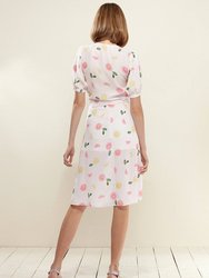 Fruit Punch Button Front Midi Skirt in Fruit Punch