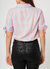 Plaid Twist Hem Crop Top in Bubblegum