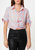 Plaid Twist Hem Crop Top in Bubblegum - Bubblegum