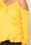Plus Size Asymmetrical Shoulder Ruffle Blouse - Yellow