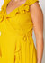 Plus Size Ruffle Trim Wrapped Maxi Dress - Mustard