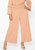 Plus Size Smocked Waist Wide Leg Palazzo Pants - Apricot