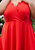 Plus Size V-neck Spaghetti Strap Cocktail Dress in Poppy Ted