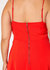 Plus Size V-neck Spaghetti Strap Cocktail Dress in Poppy Ted